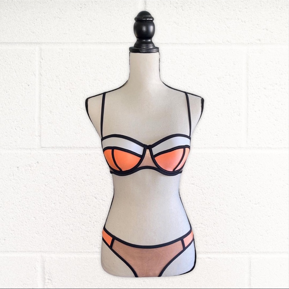 Triangl Orange Rose Gold Bikini Set - TOP ONLY